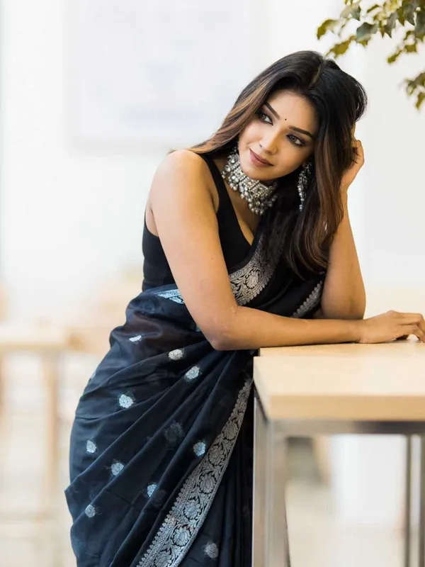 BLACK_PURE_COTTON_SAREE